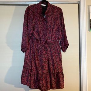 Rebecca Minkoff Nwot Ollie Leapord Print Dress